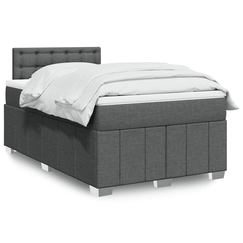 Sommier À Lattes De Lit Avec Matelas 120X200Cm Tissu