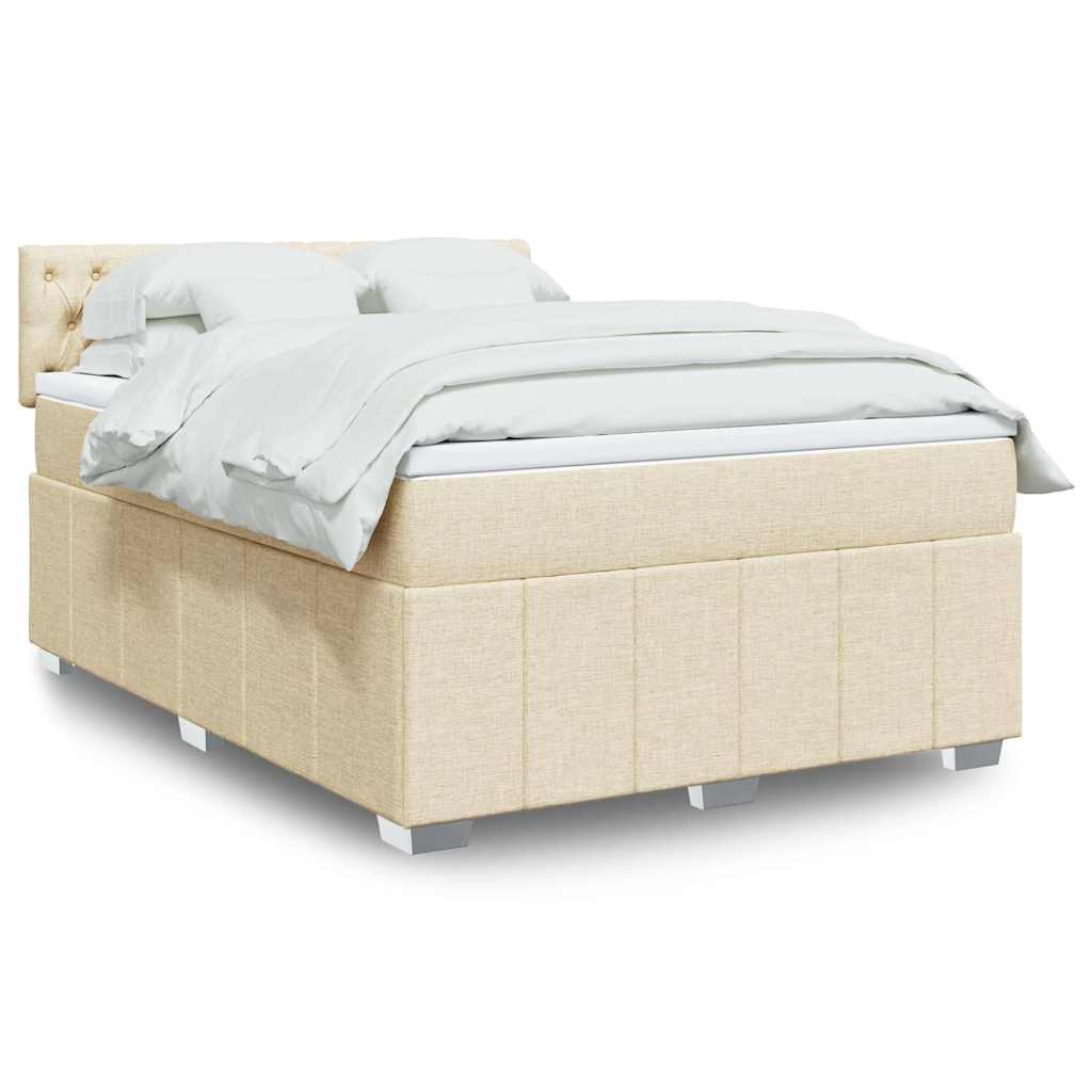 Sommier À Lattes De Lit Avec Matelas 120X200Cm Tissu