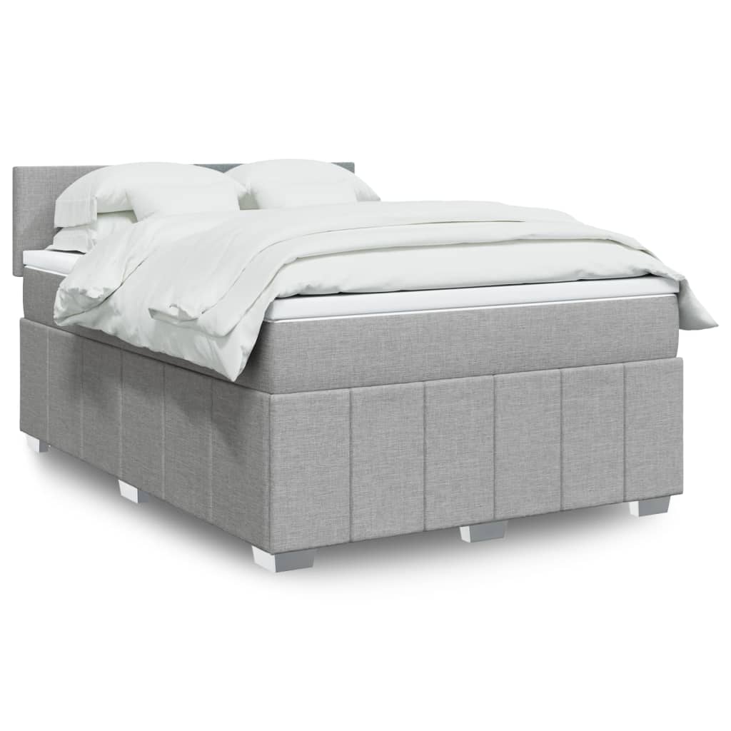 Sommier À Lattes De Lit Avec Matelas 120X200Cm Tissu