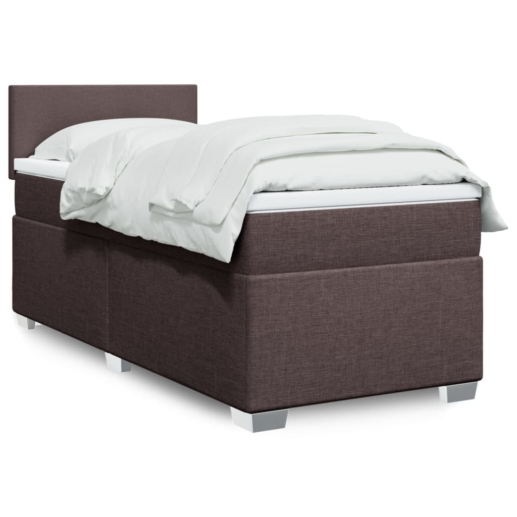 Lit De Box Spring Avec Matelas Et Led Tissu