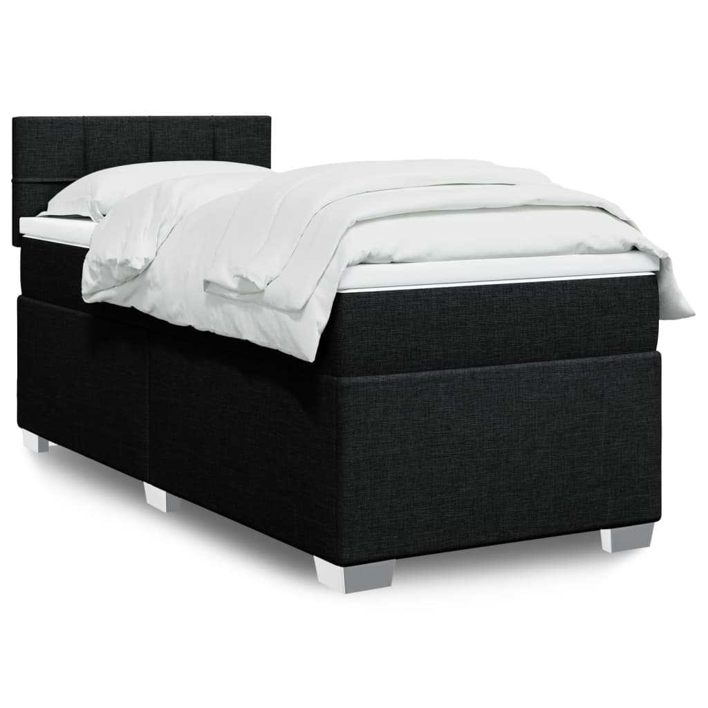 Lit De Box Spring Avec Matelas Et Led Tissu