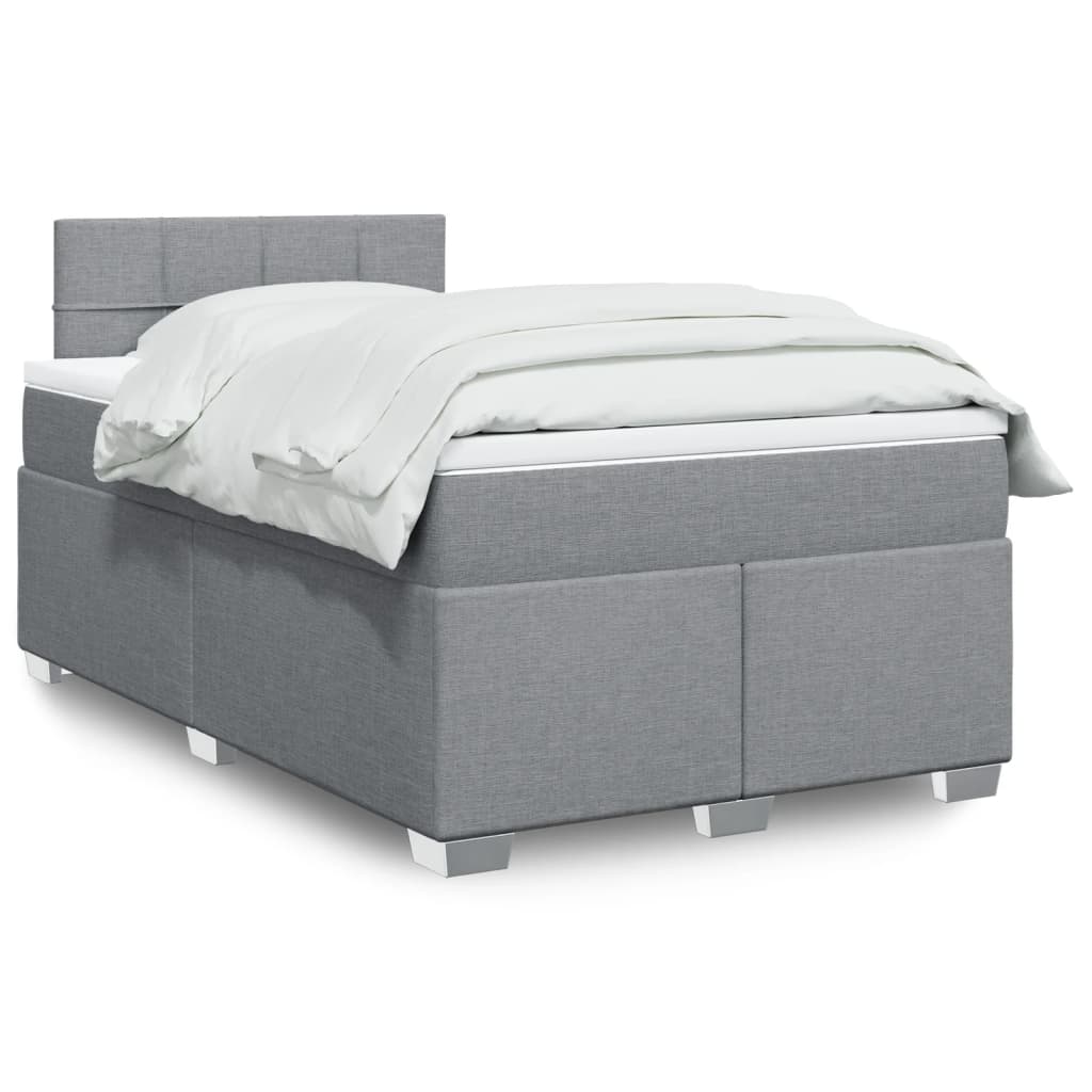Lit De Box Spring Avec Matelas Et Led Tissu