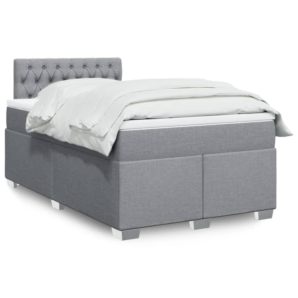 Lit De Box Spring Avec Matelas Et Led Tissu