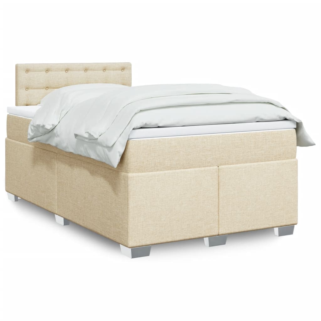 Lit De Box Spring Avec Matelas Et Led Tissu