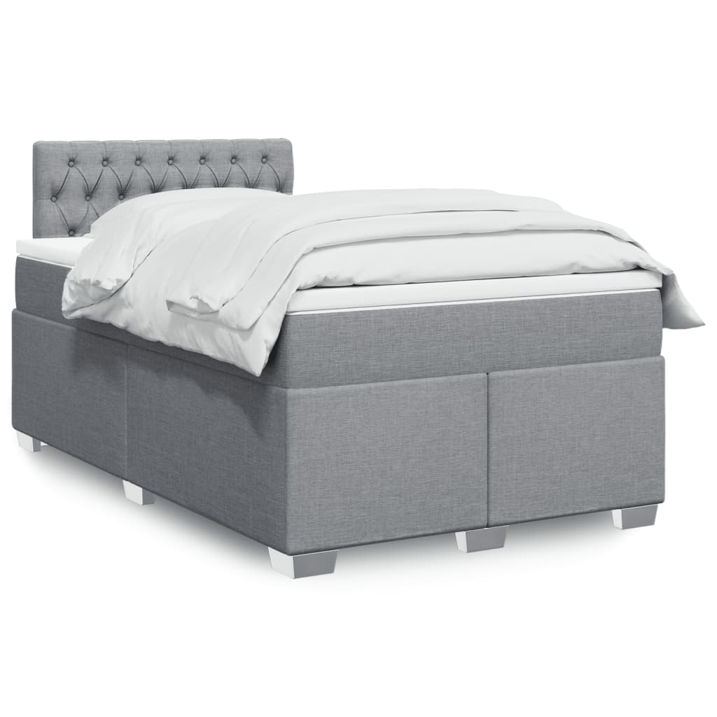 Lit De Box Spring Avec Matelas Et Led Tissu