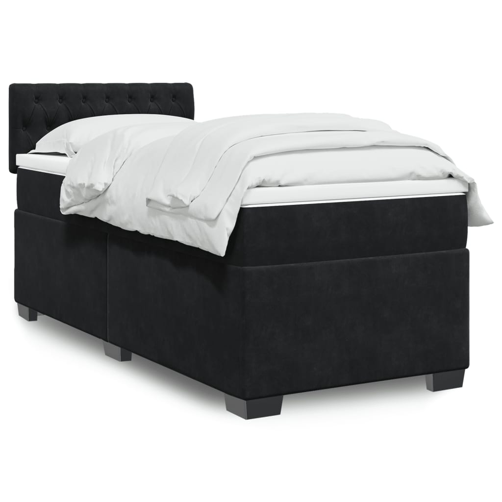 Lit De Box Spring Avec Matelas Et Led Velours