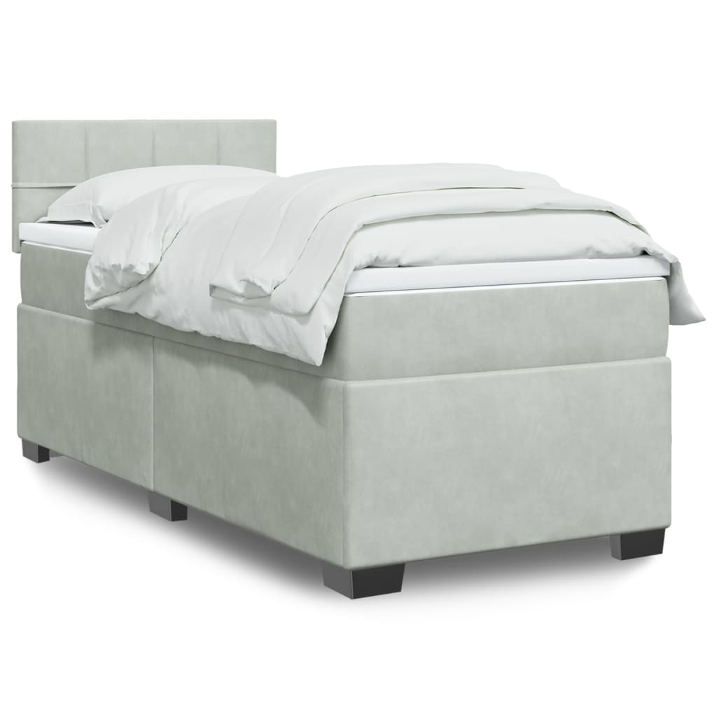 Sommier À Lattes De Lit Et Matelas 120X190Cm Velours