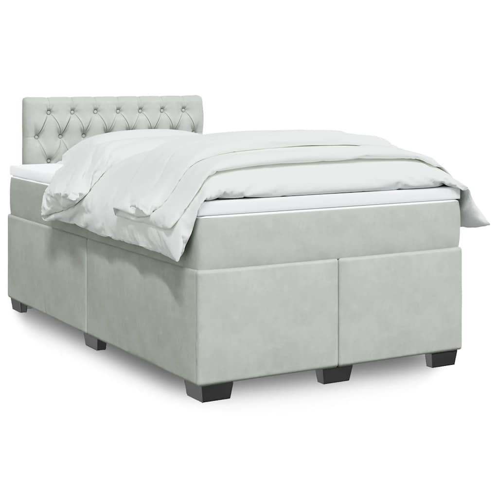 Lit De Box Spring Avec Matelas Et Led Velours