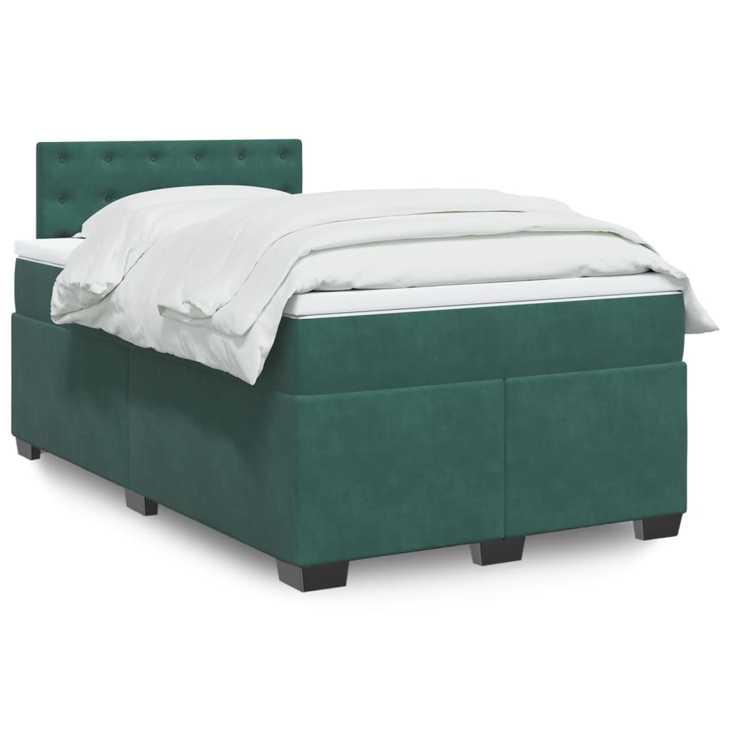 Lit De Box Spring Avec Matelas Et Led Velours