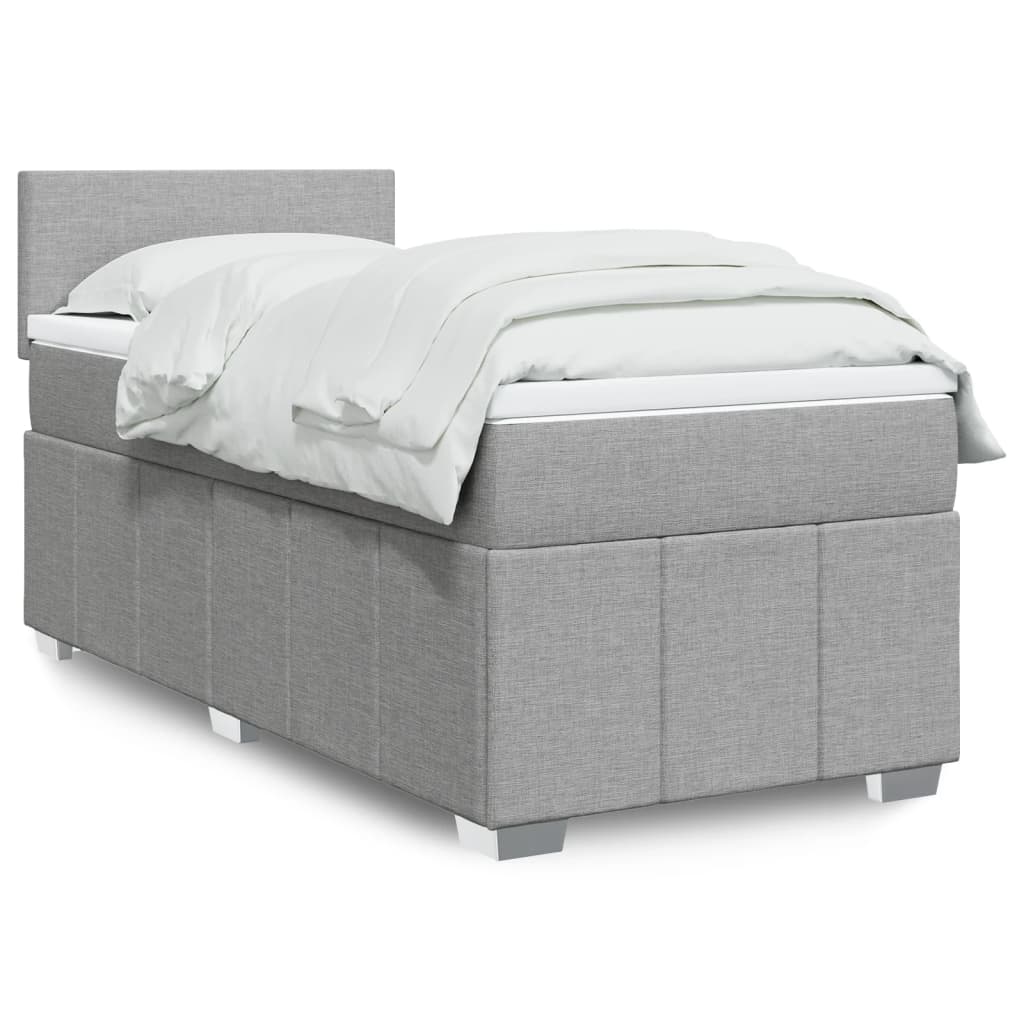 Sommier À Lattes De Lit Avec Matelas 120X200Cm Tissu