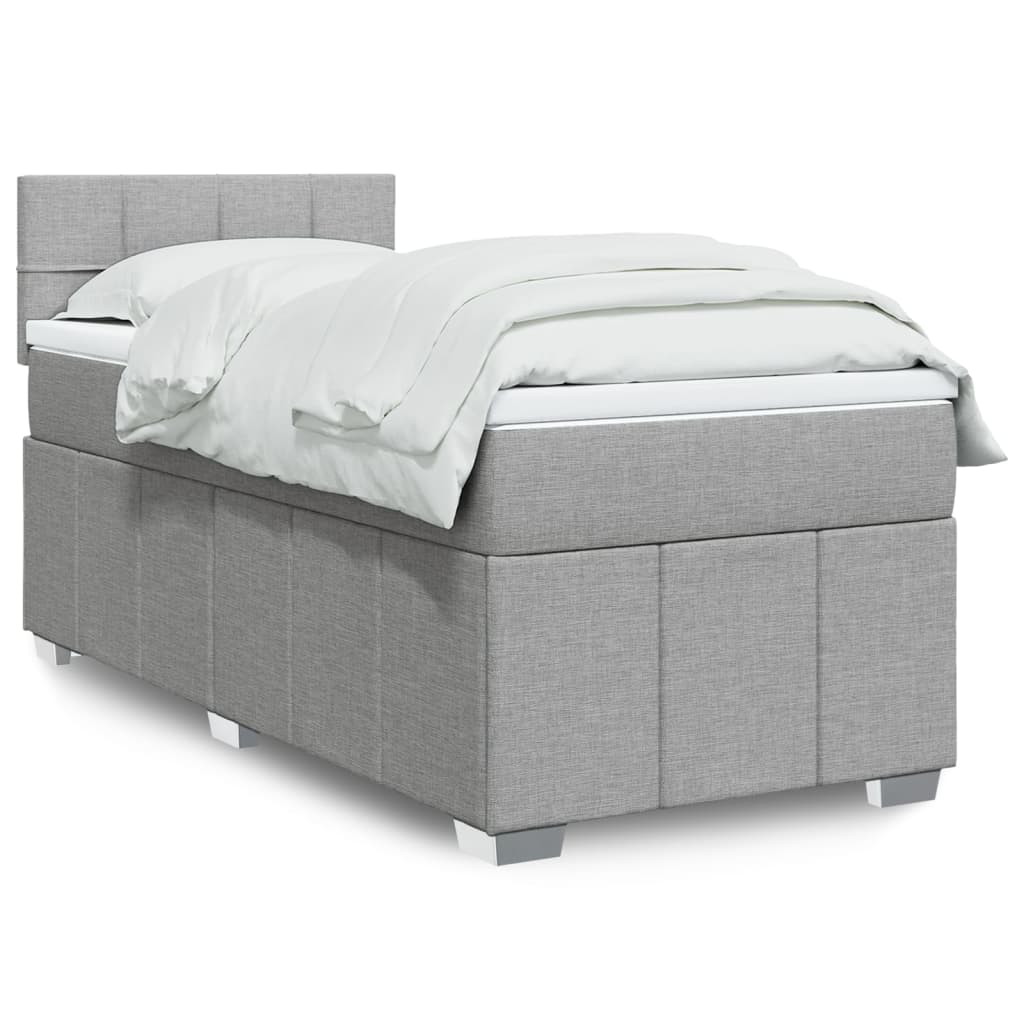 Sommier À Lattes De Lit Avec Matelas 120X200Cm Tissu