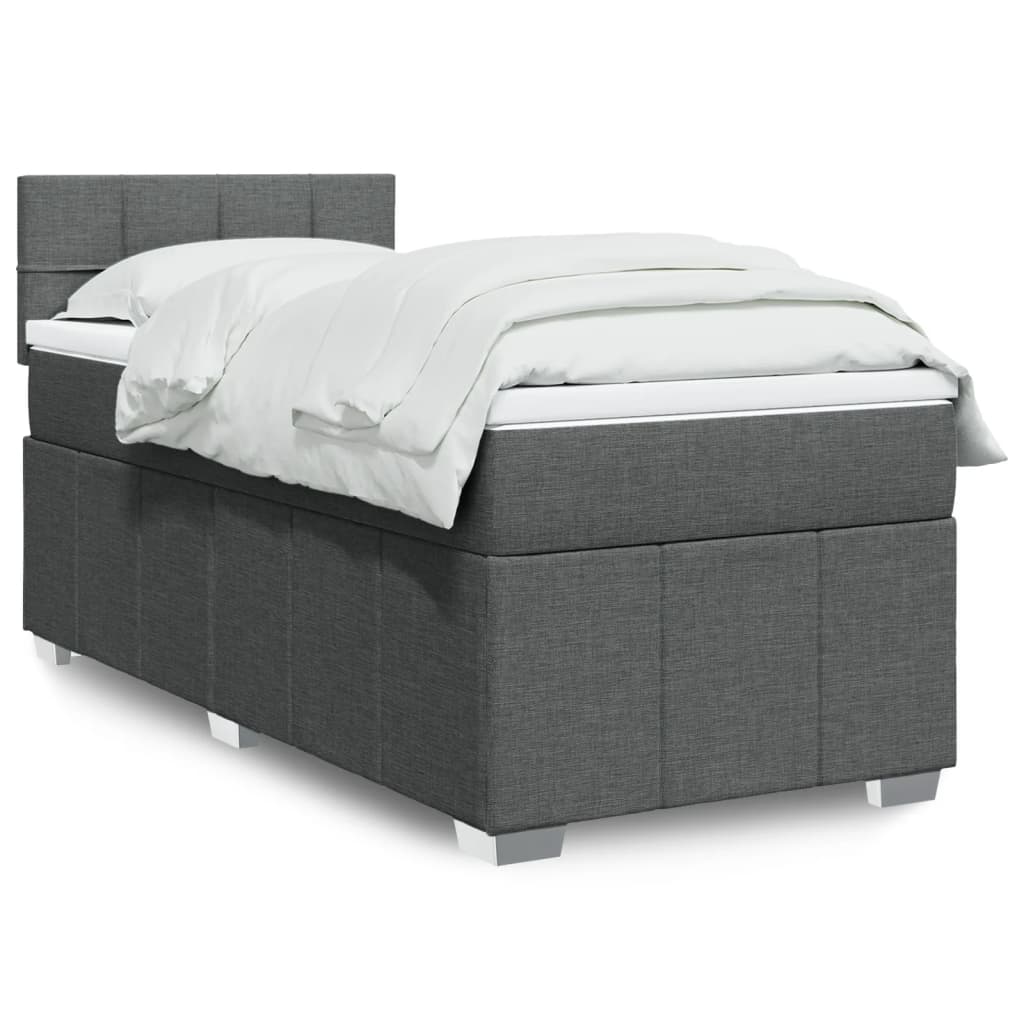 Lit Boxspring Avec Matelas Tissu