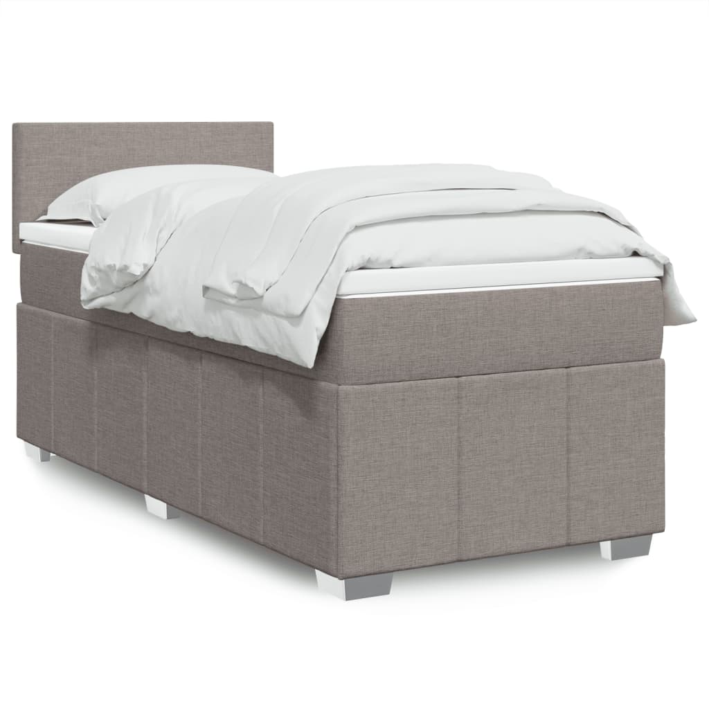 Lit Boxspring Avec Matelas Tissu