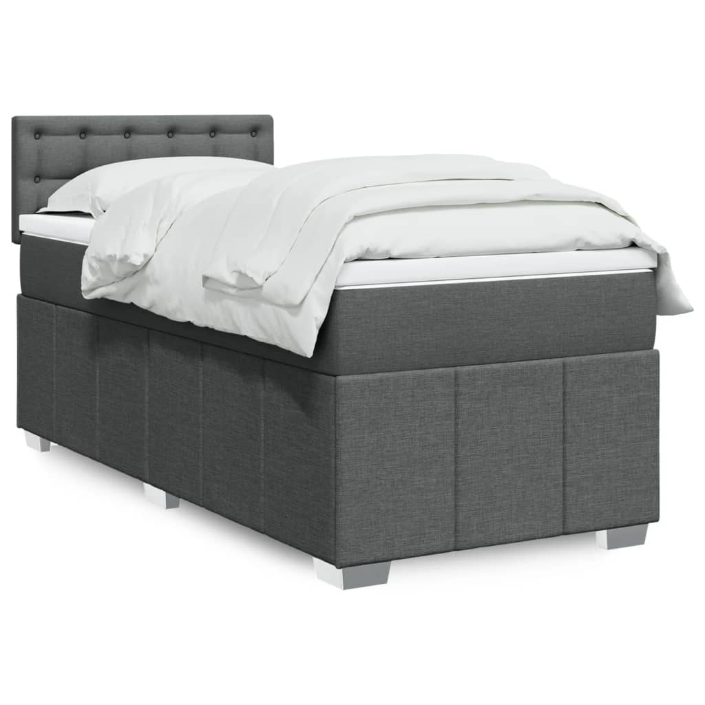 Lit Boxspring Avec Matelas Tissu
