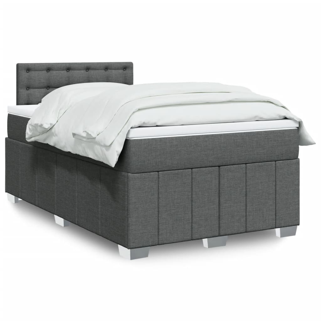 Lit Boxspring Avec Matelas Tissu