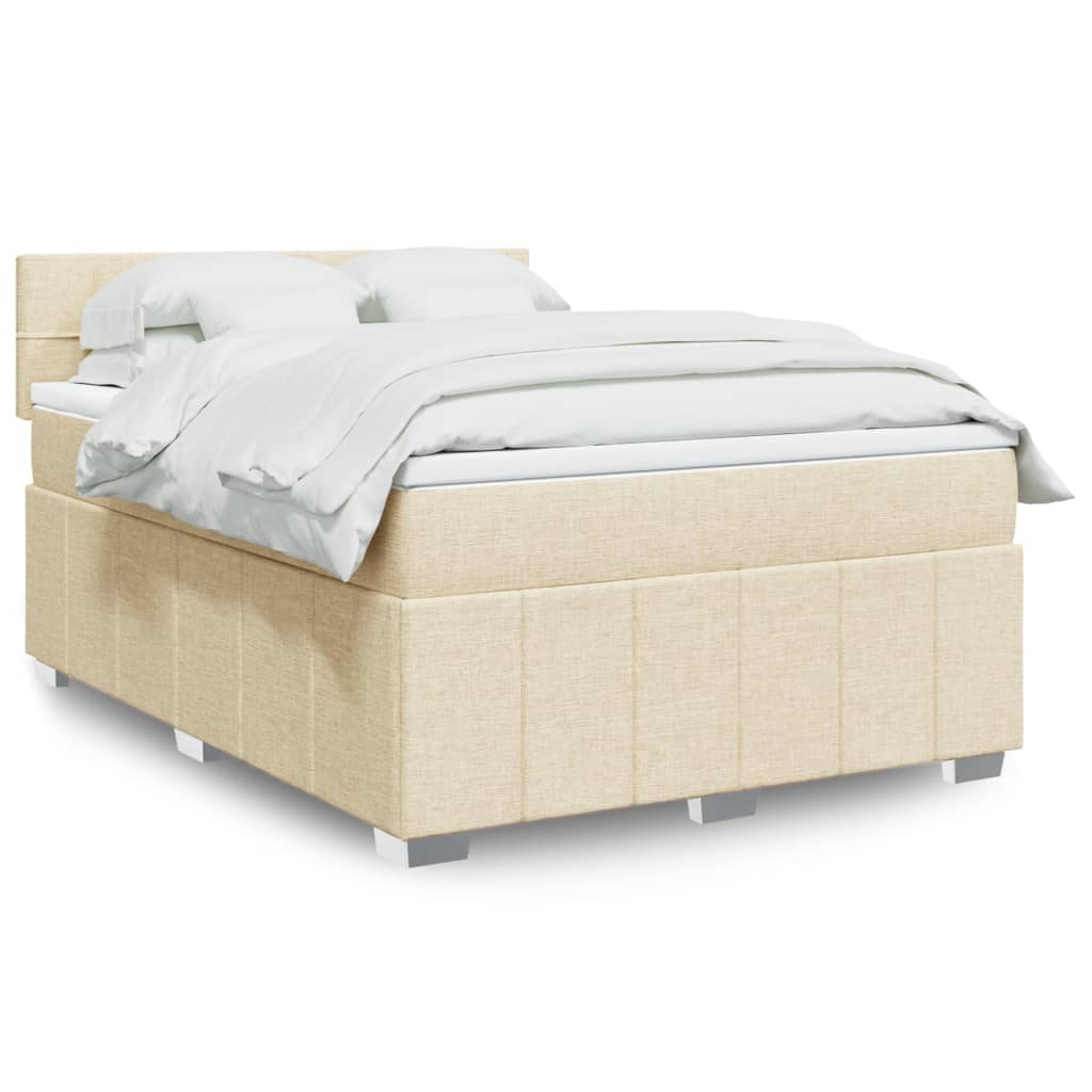 Sommier À Lattes De Lit Avec Matelas 120X200Cm Tissu