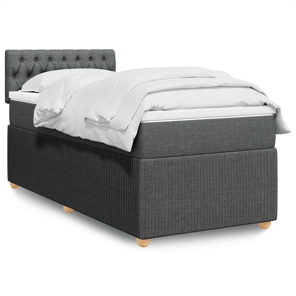 Lit Boxspring Avec Matelas Tissu