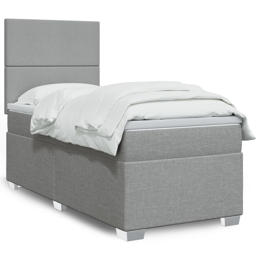 Sommier À Lattes De Lit Avec Matelas Tissu