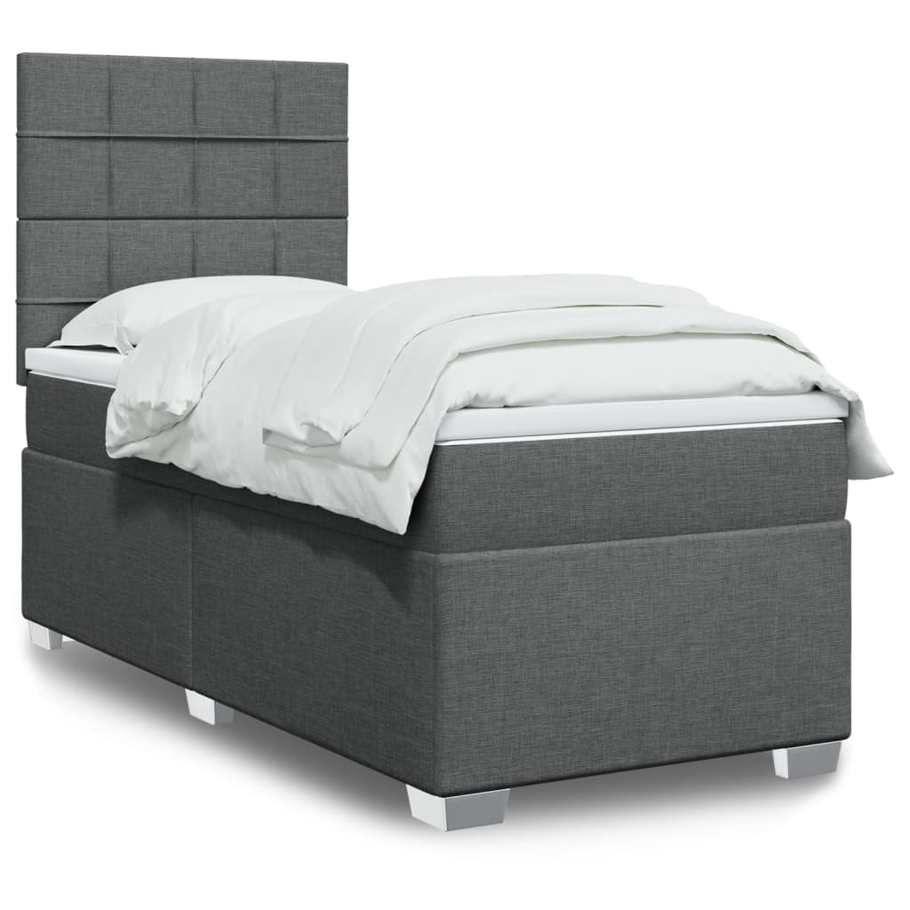 Sommier À Lattes De Lit Avec Matelas Tissu
