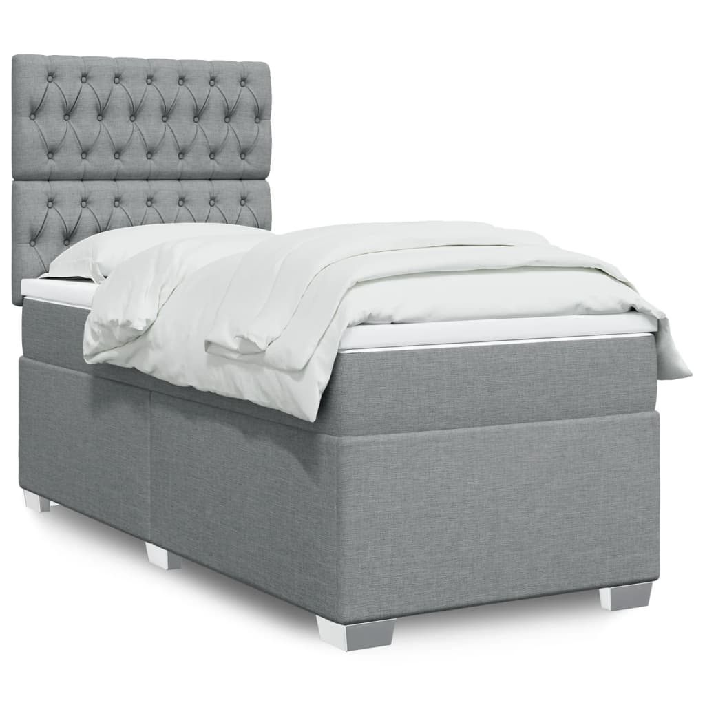 Sommier À Lattes De Lit Avec Matelas Tissu