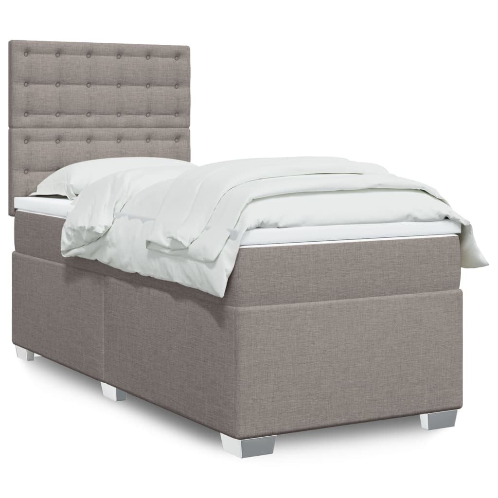 Lit Boxspring Avec Matelas Tissu