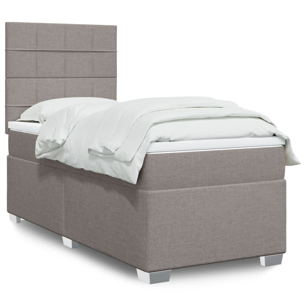 Lit Boxspring Avec Matelas Tissu