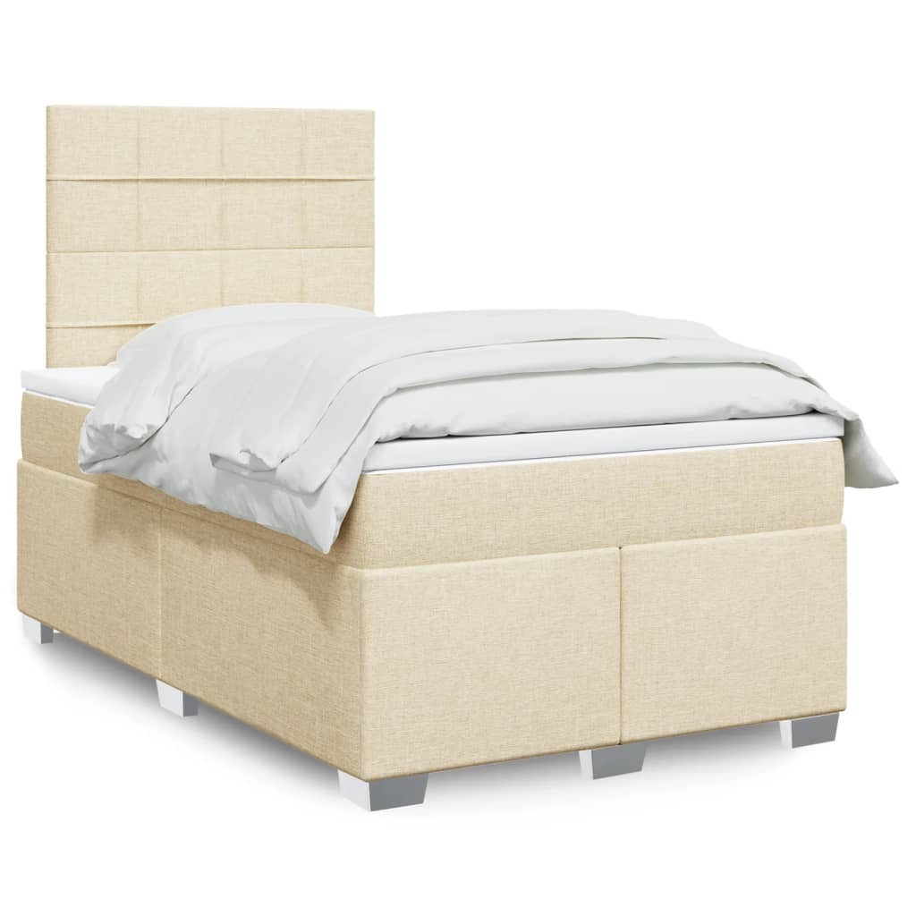 Lit Boxspring Avec Matelas Tissu