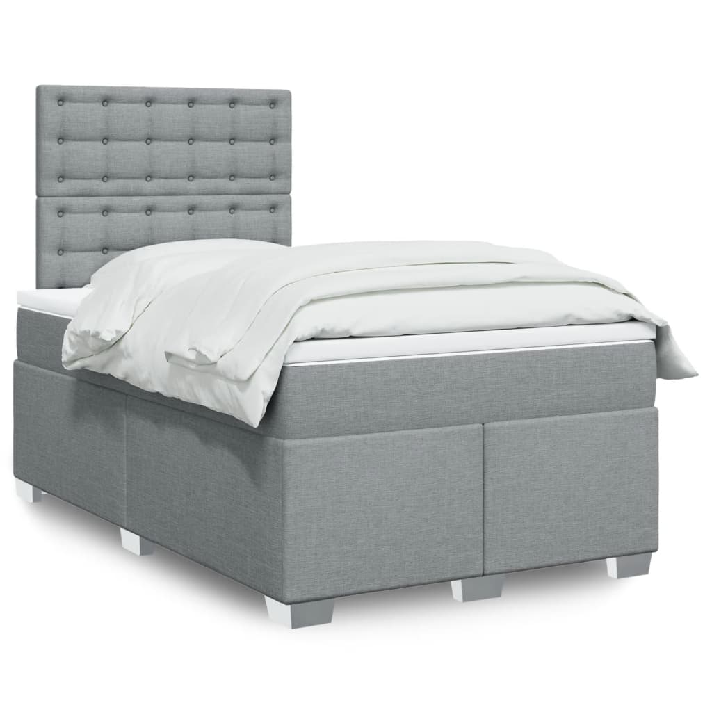 Lit Boxspring Avec Matelas Tissu