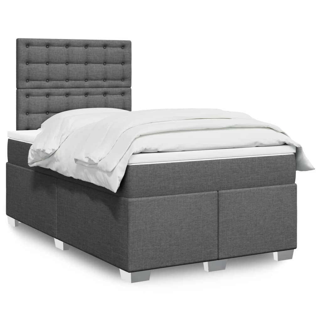 Lit Boxspring Avec Matelas Tissu