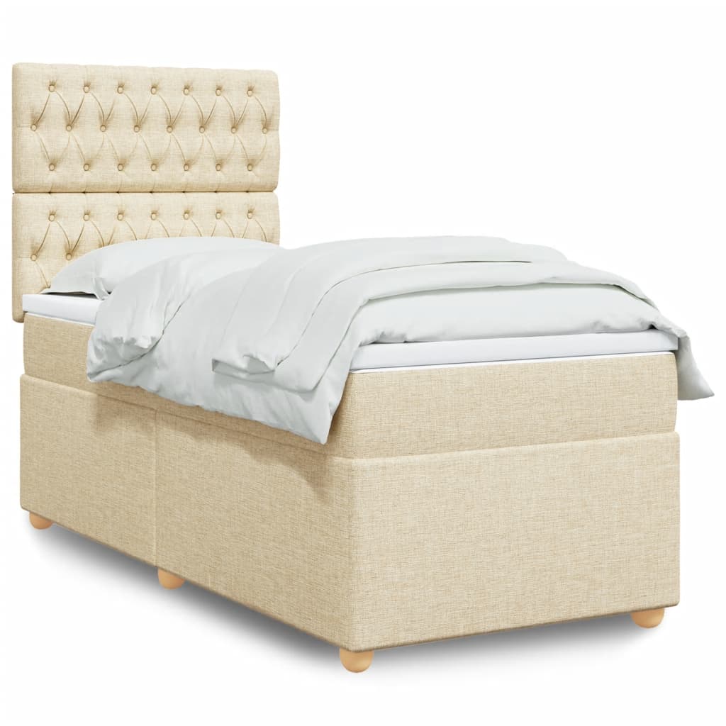 Lit Boxspring Avec Matelas Tissu