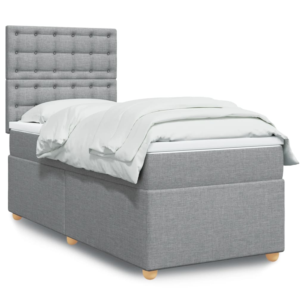 Lit Boxspring Avec Matelas Tissu
