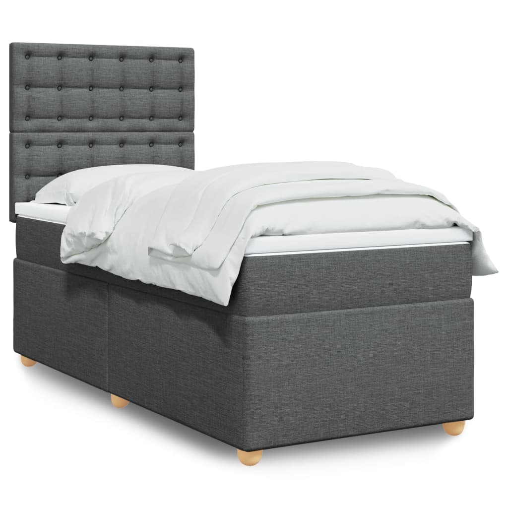 Lit Boxspring Avec Matelas Tissu