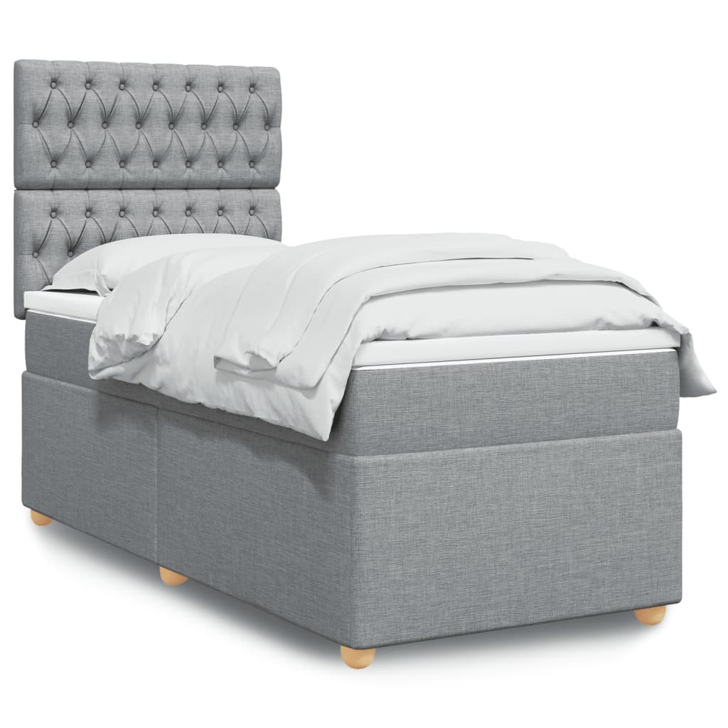 Lit Boxspring Avec Matelas Tissu