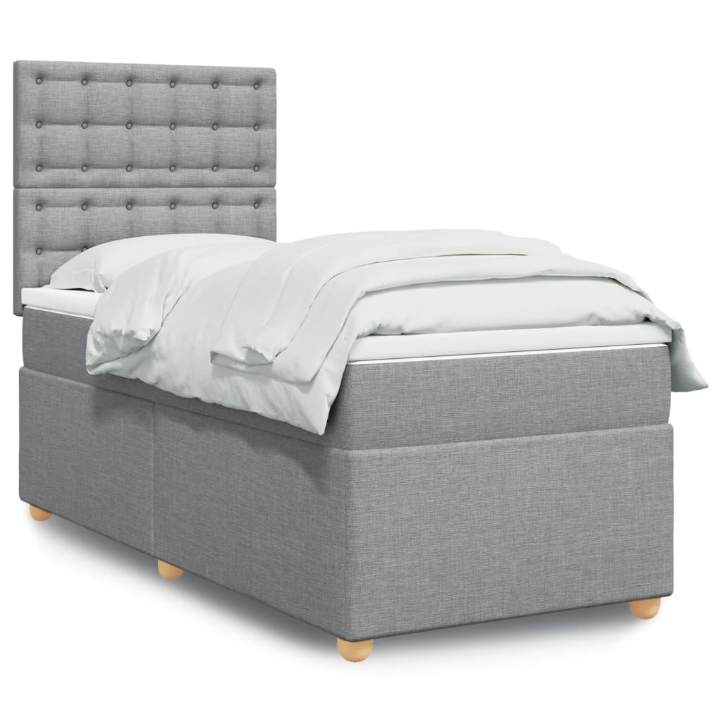 Lit Boxspring Avec Matelas Tissu