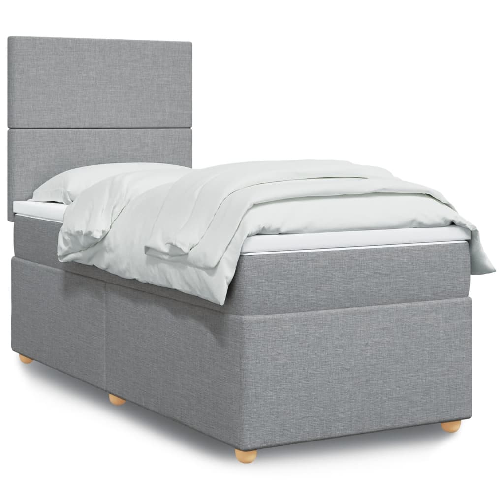 Lit Boxspring Avec Matelas Tissu