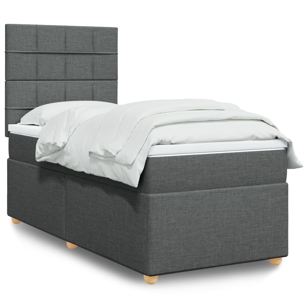 Lit Boxspring Avec Matelas Tissu