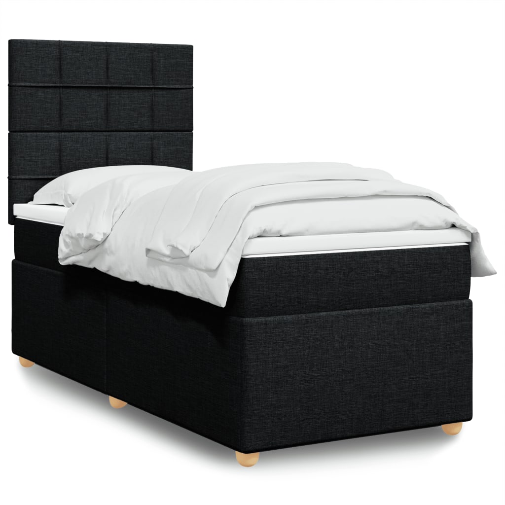 Lit Boxspring Avec Matelas Tissu