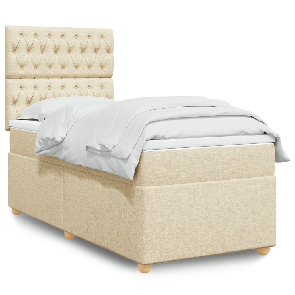 Lit Boxspring Avec Matelas Tissu