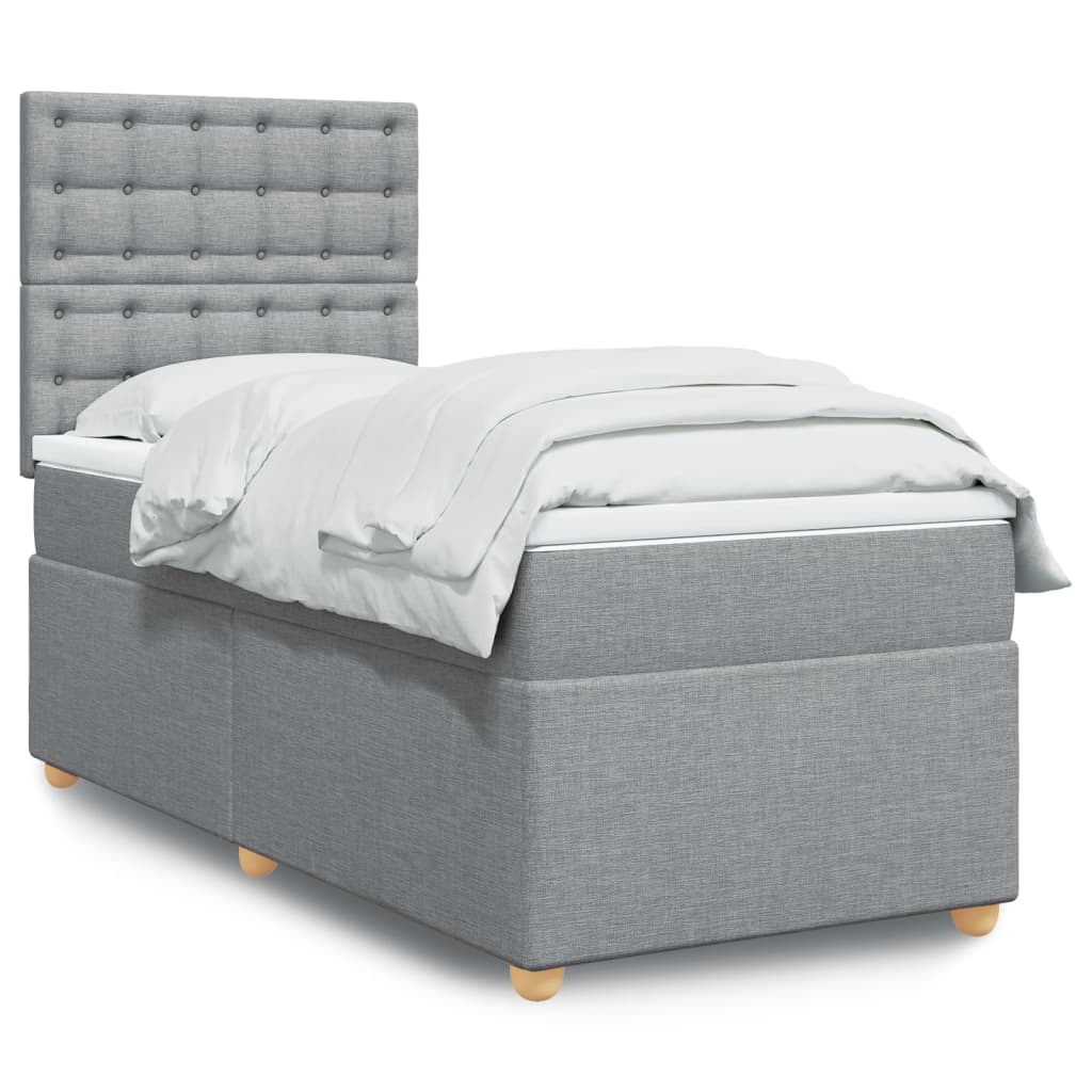 Lit Boxspring Avec Matelas Tissu