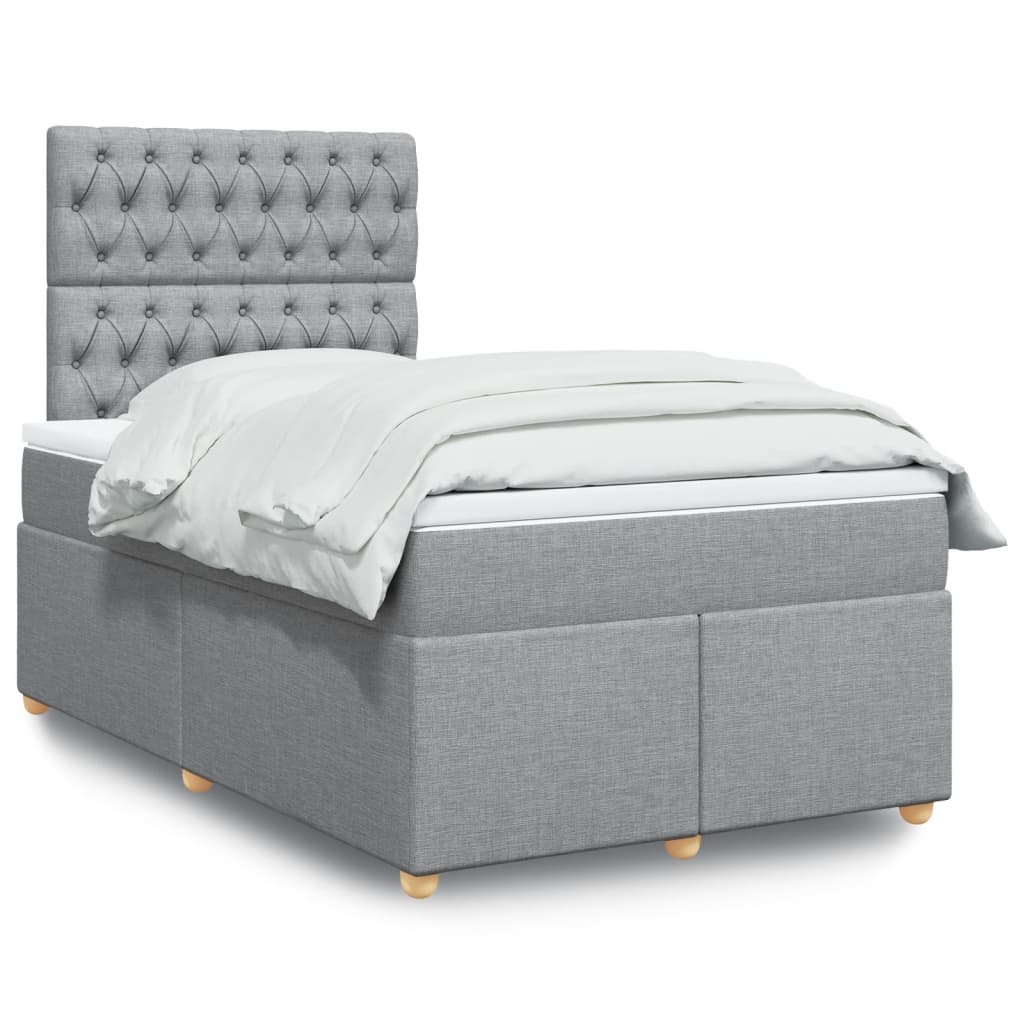 Lit Boxspring Avec Matelas Tissu
