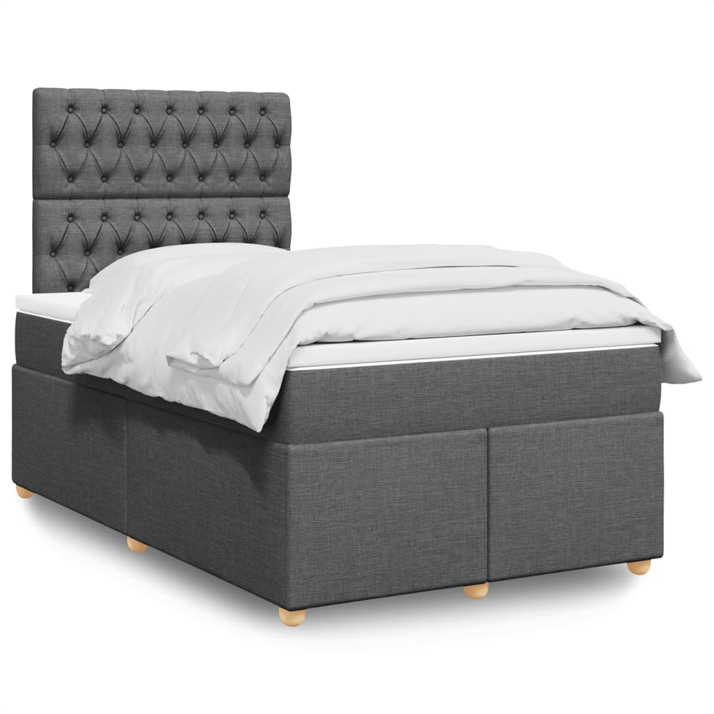Lit Boxspring Avec Matelas Tissu