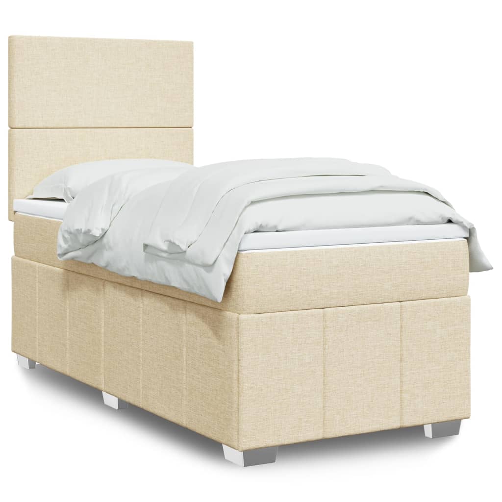 Sommier À Lattes De Lit Avec Matelas Tissu