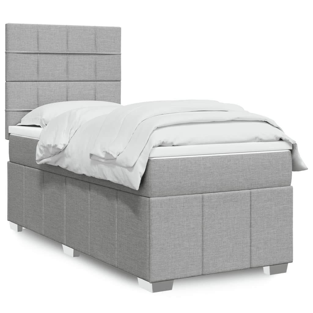 Sommier À Lattes De Lit Avec Matelas Tissu