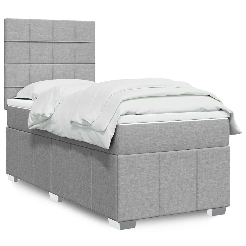 Sommier À Lattes De Lit Avec Matelas Tissu