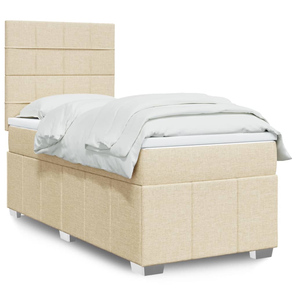 Sommier À Lattes De Lit Avec Matelas Tissu