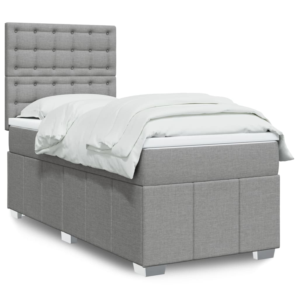 Sommier À Lattes De Lit Avec Matelas Tissu