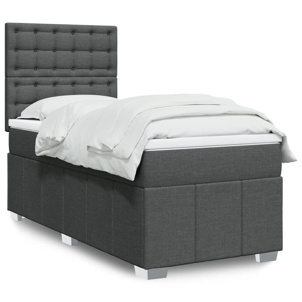 Sommier À Lattes De Lit Avec Matelas Tissu