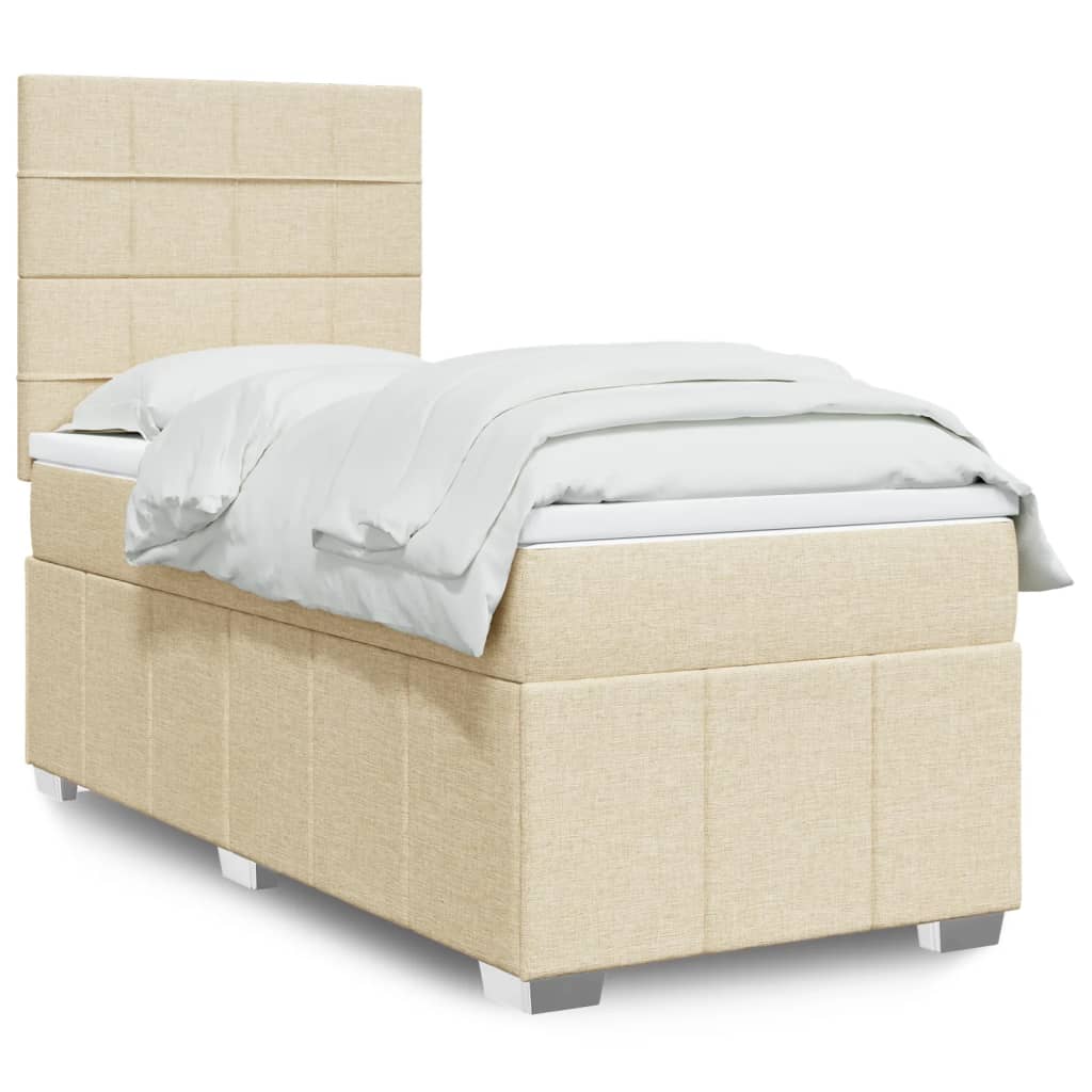 Sommier À Lattes De Lit Avec Matelas Tissu