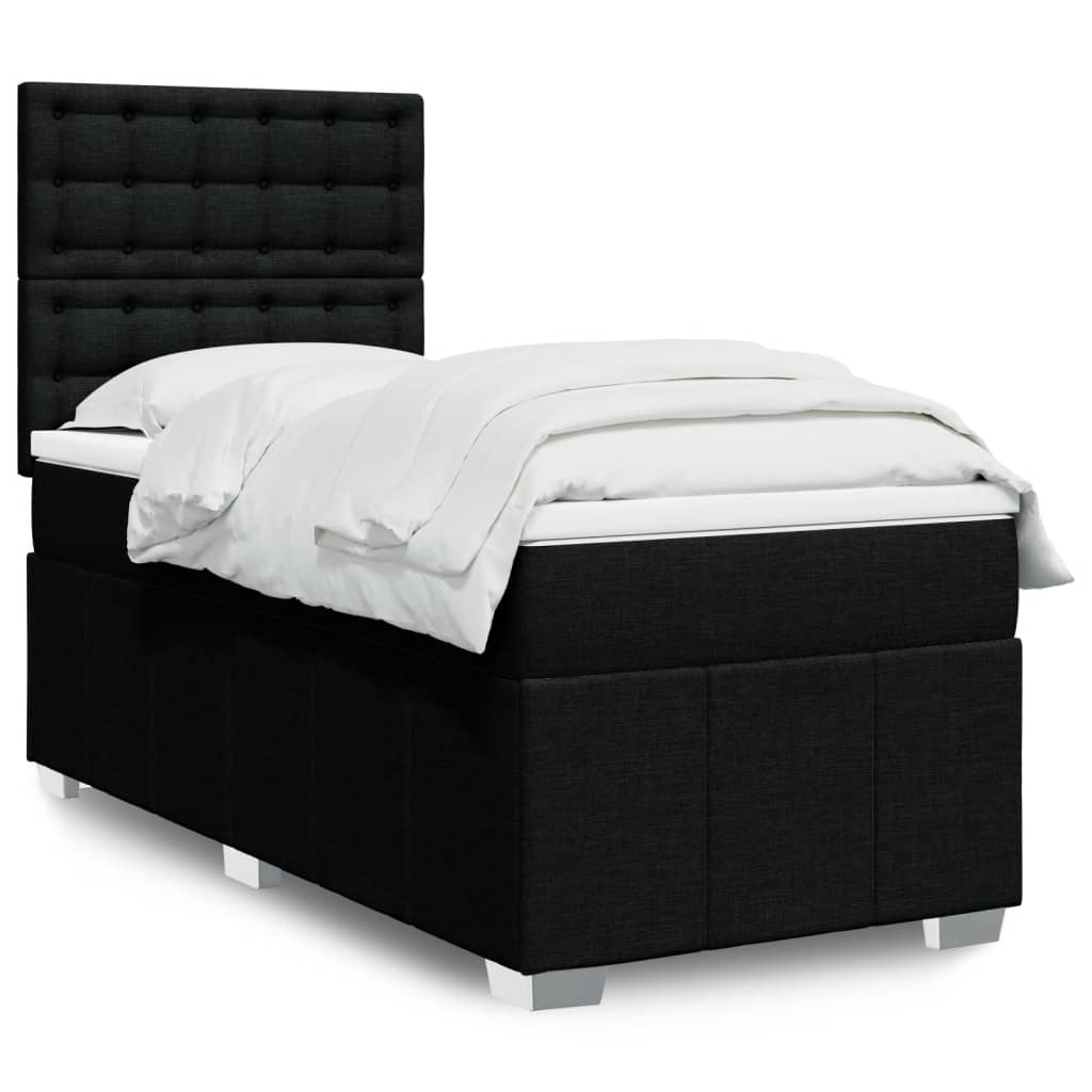 Sommier À Lattes De Lit Avec Matelas Tissu