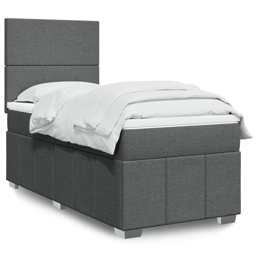 Sommier À Lattes De Lit Avec Matelas Tissu